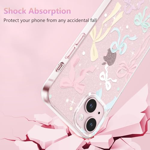 Coque antichoc iPhone 14 souple et résistante avec paillettes