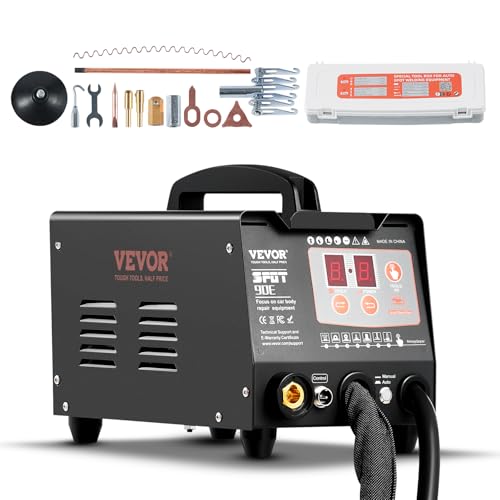 VEVOR Ausbeulspotter, 3kW, Dellenreparaturset mit 2 Schweißpistolen, automatisches/manuelles Schweißen & 7 Modi, Punktschweißgerät zur Dellenreparatur für Autokarosserie, Dellenzieher für Autos & LKWs