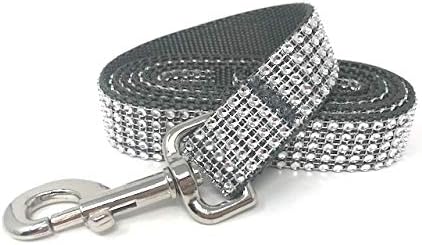 Silver Rhinestone Fancy, Blingy Dog Leash, 5 Foot Leash, Fancy, Sparkly, Bling Dog Lead