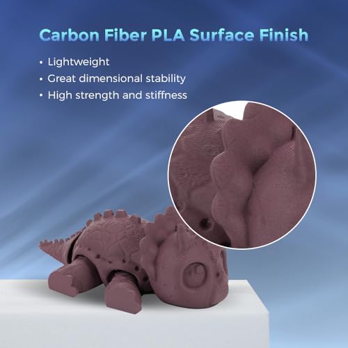 Image of FLASHFORGE Carbon Fiber PLA Filament 1.75mm, Carbon Fiber Reinforced PLA 3D Printer Filament, 1KG Spool Dimensional Accuracy + /- 0.02mm, High Strength & High Abrasion-Resistance (Dusty Pink)