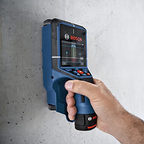 bosch professional 12v system scanner mural bosch d tect 200 c (batterie 12 v, détection de câbles sous tension (ou non), de tuyaux métal ou plastique, montants et cavités, câble usb c™, l boxx)