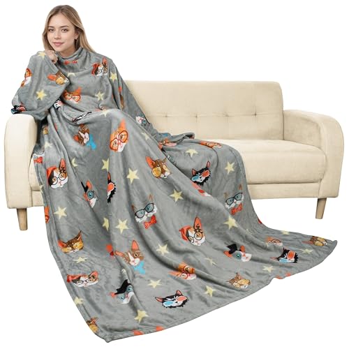 Catalonia Classy Decke mit Ärmeln als Geschenk für Frauen Herren,...