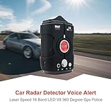 360° Radar Detector for Cars, Speed Camera Detectors, Car Radar Detector with 360° Real Time Voice Alerts, Quick Reaction, Enhanced Vehicle Safety - Image 4