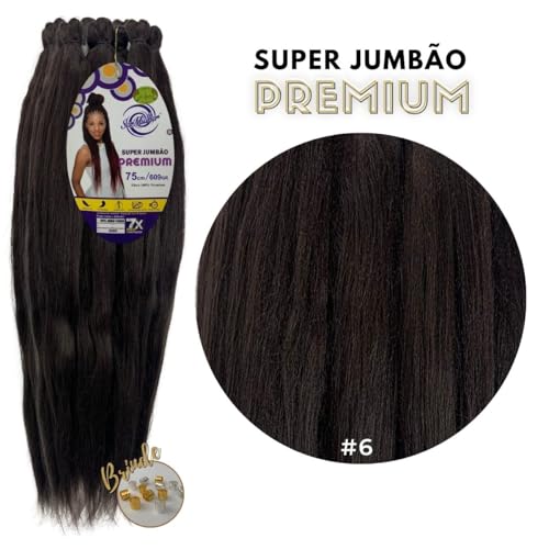 Super Jumbão Premium Ser Mulher Para Tranças e Penteados Box Braids Nagô 609 Gramas 75cm