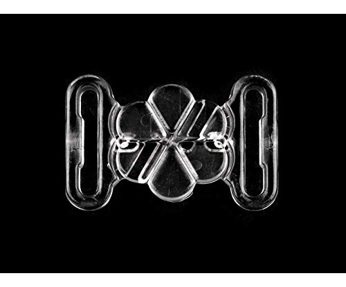 5pr Ransparent Plástico Claro Bikini Broche Ancho