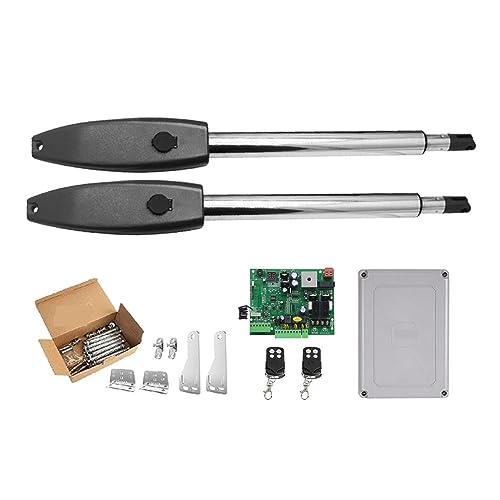 XZXXZSZ Kit de abrepuertas automático Operador de Puerta Doble de Servicio Pesado for Puertas batientes Dobles Motor de CA de hasta 16 pies o 880 LB(Kit A)