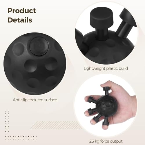 Image of Hand Grip Strengthener,Ultimate Finger Exerciser Strength Trainer Exercise Ball Hand Strengthener Hand Balls Workout Equipment for Men & Women (Finger Exerciser)
