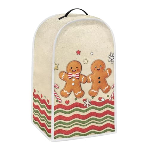 Image of Christmas Cookie Kitchen Blender Dust Cover with Top Handle | Washable Anti Splash, Stand Mixer or Coffee Juicer Maker Cover Polyester Dust Proof Blender Protector Covers for Friends