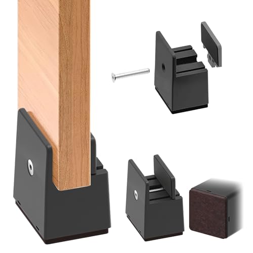 Elevador de muebles ajustable de 5 cm con abrazadera para patas de mesa y sofá (4 piezas) 2