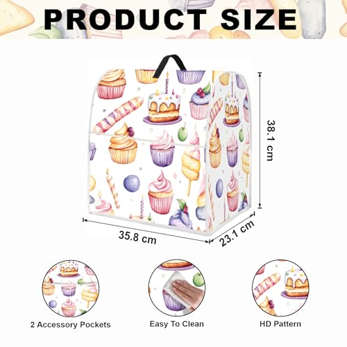 Image of Kitchen Dust Cover Compatible with 4.5 5 6 8 quart Stand Mixer | Kitchen Appliance Protective Covers with Top Handle and Pocket