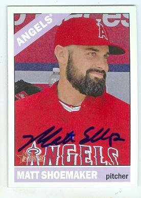 Autograph Warehouse 248113 Matt Shoemaker Autographed Baseball Card - Los Angeles Angels 2015 Topps - No. 83