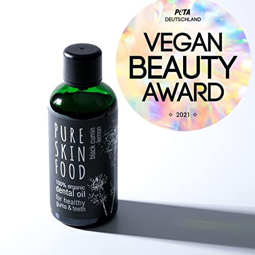Bio Zahnöl zum Ölziehen von PURE SKIN FOOD | für starke Zähne und gesundes Zahnfleisch | 100% bio-zertifizierte Inhaltsstoffe & vegan | 100 ml
