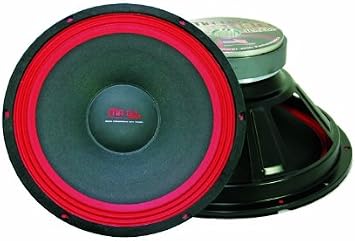 Mr. Dj WOOFER PA112 500-Watt Subwoofer, Black/Red