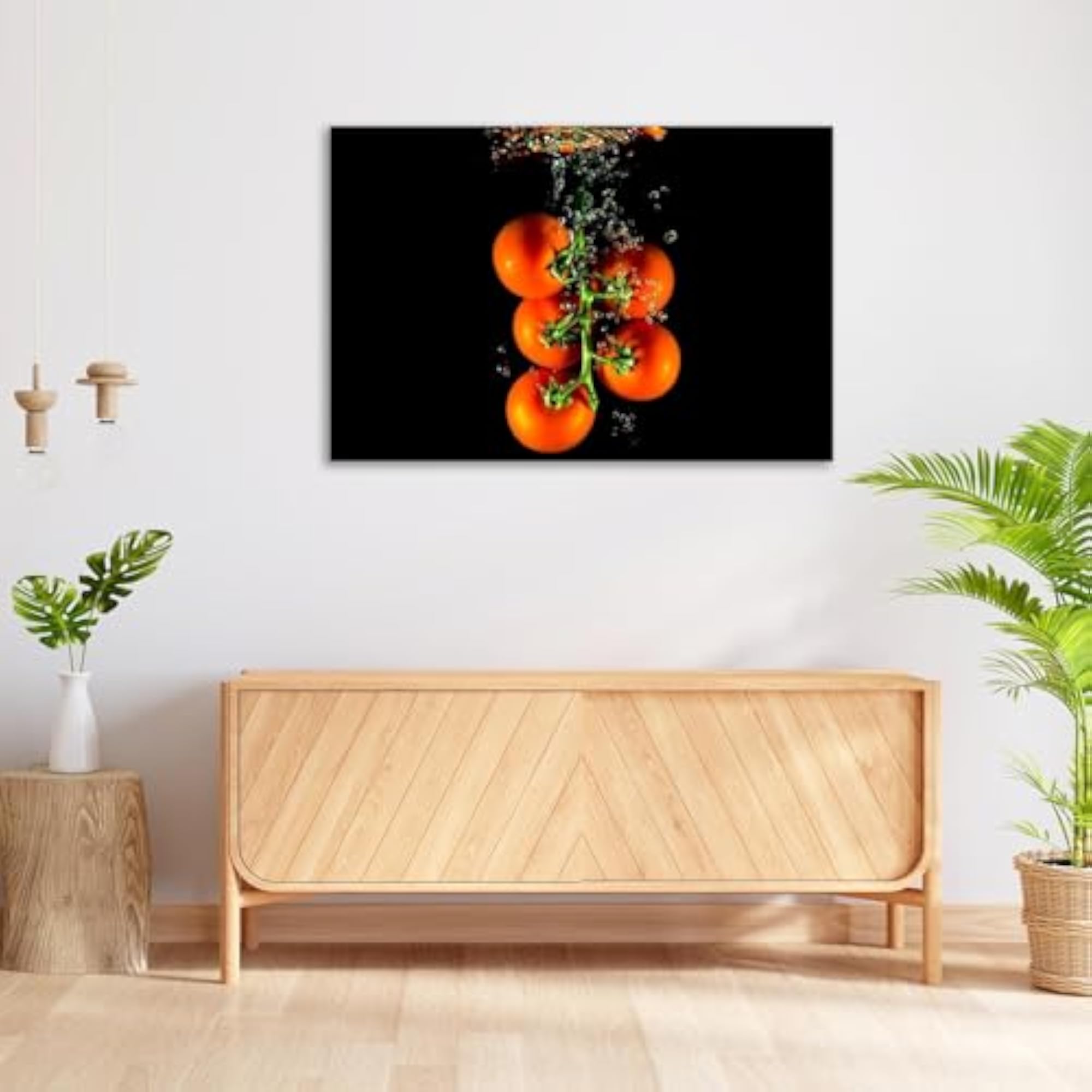 Tomatoes Falling Into Water Peel & Stick Vinyl Wall Sticker