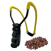 Luoyer® Zwille Steinschleuder Profi für Jagd Slingshot Schleuder Set mit Gummiband Extra Stark Sportschleuder Katapult für Erwachsener Outdoor inkl Tonkugeln (Rohrgummi)