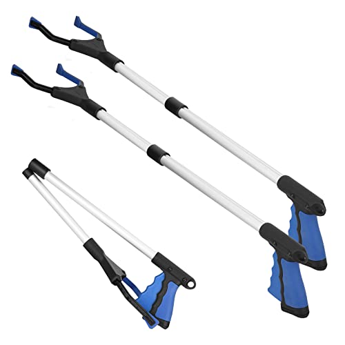 Grabber Reacher Tool-2 Pck, 32" Long Foldable Claw Grabber, Pick Up Stick Grabber, Reacher Grabber Pickup Tool, Trash Picker Upper Grabber, Litter Picker, Garden Nabber, Arm Extension #TOP2
