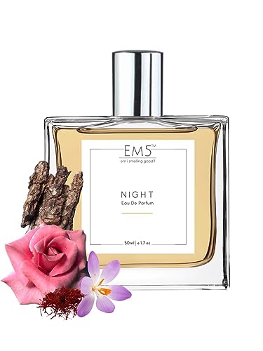 EM5 Night Unisex Perfume | Amber Woody Rose Accords | EDP Spray for Men & Women | Strong & Long Lasting Fragrance | Luxury Gift for Him/Her