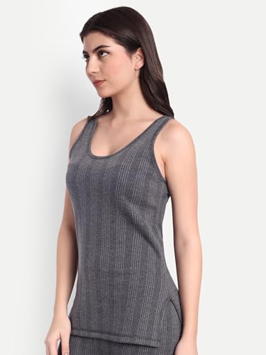 Image of ELEG & STILANCE Women's Thermal Inner Sleeveless Sando Winter Slip Combo Gery & White, Size (32 Till 44)