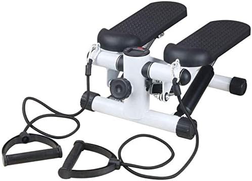 JLDN Mini Air Swing Stepper Stair, Aerobic Steps Fitness Machines Cardio Step Twisting Machine with LCD Monitor Adjustable Exercises Equipment for Women and Man,White