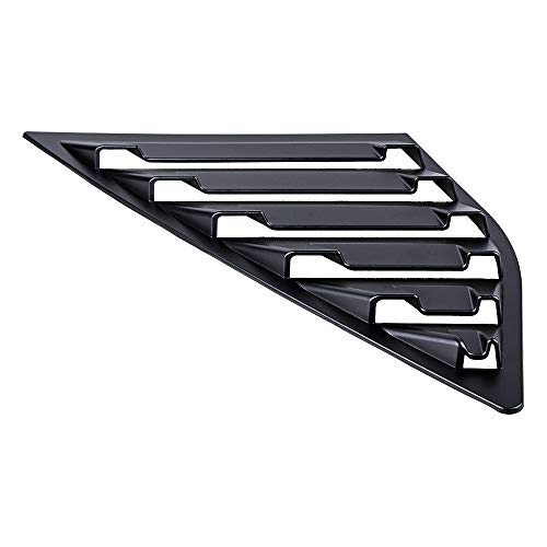 Astra Depot Matte Black Abs Racing Style Rear Side Window Louvers Air Vent Scoop Shades Cover Compatible With 2012-2018 Ford Focus Mk3 Hatchback #TOP6