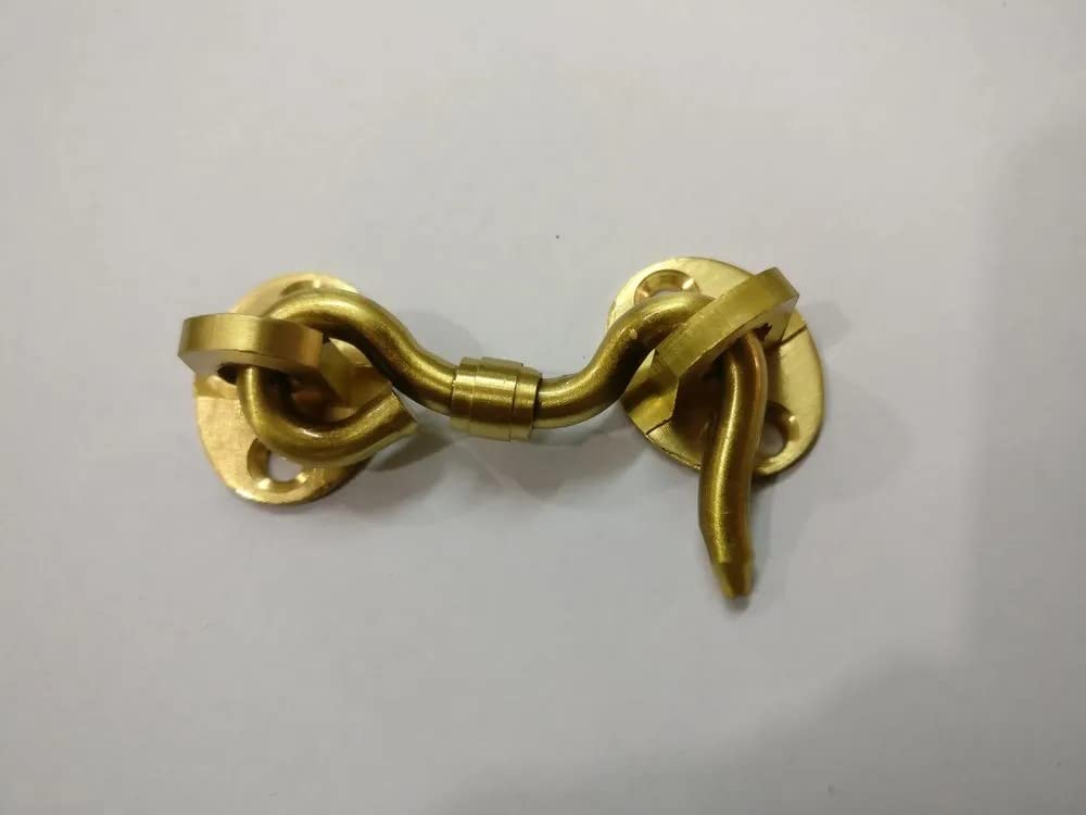 BRASK" Brass Gatehook/Window Hook/Window Stopper/Window Latch (Pack of 6, 3 inches Antique Brass) — Amazon image 8
