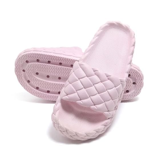 Image of Richmen Women Summer Flip Flop Slippers Casual Pillow EVA Anti-Slip Sole Sandals for Women's & Girls Soft Cushioned Bathroom & Home Slides Rubber Flats