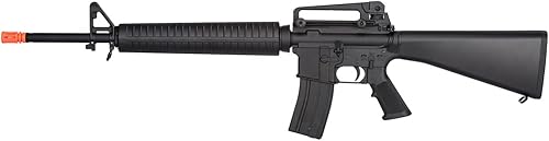 GoldenBall & Eagle M16 - Rifle de aire comprimido de gas GBB de polímero de gas -350 FPS/negro