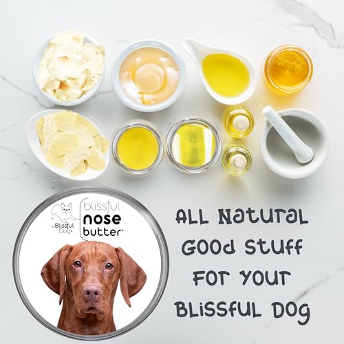 Image of The Blissful Dog Vizsla Nose Butter for Dry, Cracked Skin, Lick-Safe Dog Nose Balm with Moisturizing Shea Butter, Almond, Olive, and Essential Oils, Pet Supplies, Uncented, 4 oz.