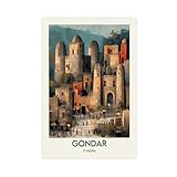 QZFNCOYU Gondar Äthiopien-Poster, Leinwandposter, 