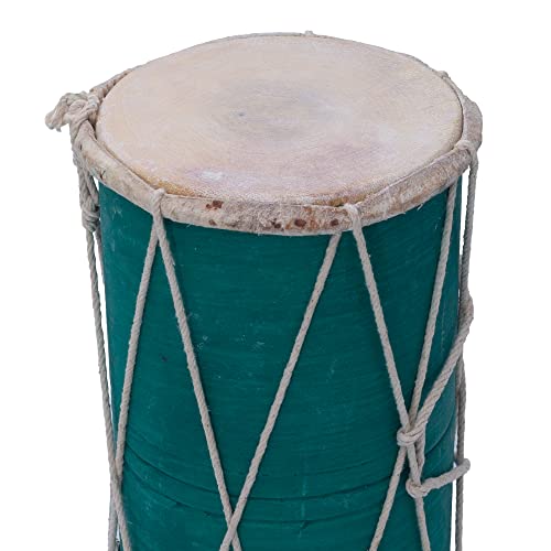 Handmade Wooden & Leather Classical Indian Folk Tabla Drum Set Hand Percussion Drums World Musical Instruments Punjabi Dhol Dholak Dholki 10 X 6 Inches Fun Birthday Housewarming Gift Ideas #TOP5