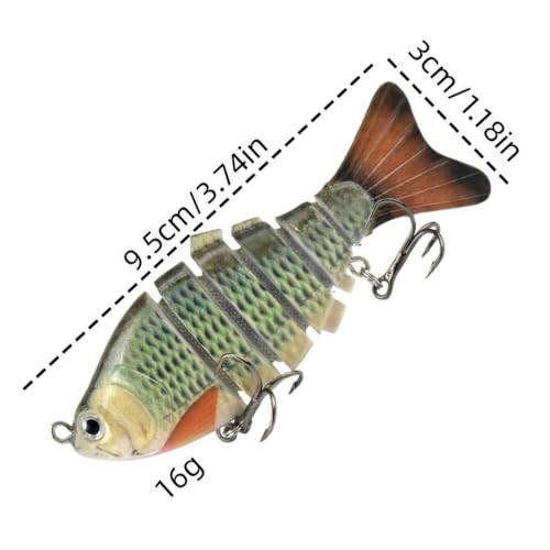 5 PCS Multi Section Biomimetic Fish Body Fishing Lures for Freshwater Rivers - image 2