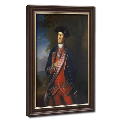Toile George Washington 1772 tableau mural d'art avec support suspendu en bois