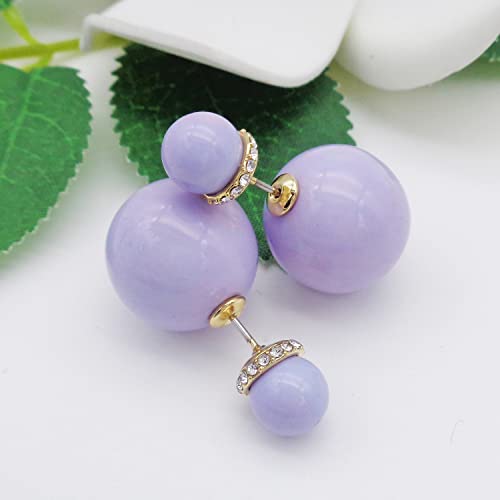 Boucles d'oreilles plaquées or 18 carats double face
