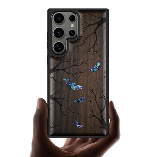 Étui unique compatible avec Samsung S25 Ultra, cadeau idéal en bois
