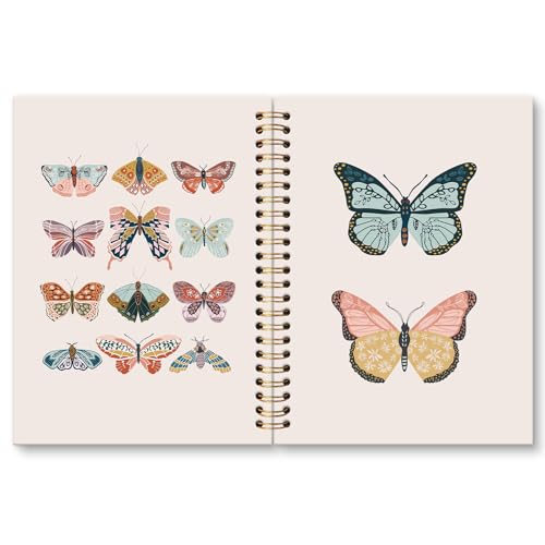 Journal vintage moth pour l'organisation et la papeterie boho de bureau