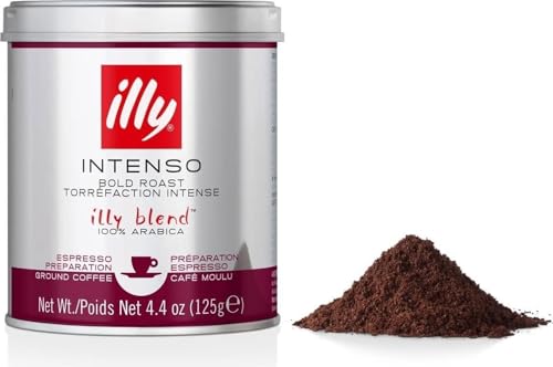 Image of illy Ground Espresso Coffee, Intenso Dark Roast, 4.4 oz