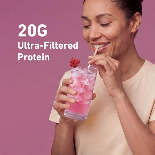 Image of Isopure Clear Whey Isolate Protein Powder, Lactose Free, Gluten Free, Naturally Flavored, Mixed Berry, 20g Protein Per Serving, 14.1 Oz, 16 Servings (Packaging May Vary)