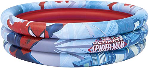 Bestway 98018 Spider Man Piscine Pataugeoire Ronde 3 Boudins 122 X 30 cm