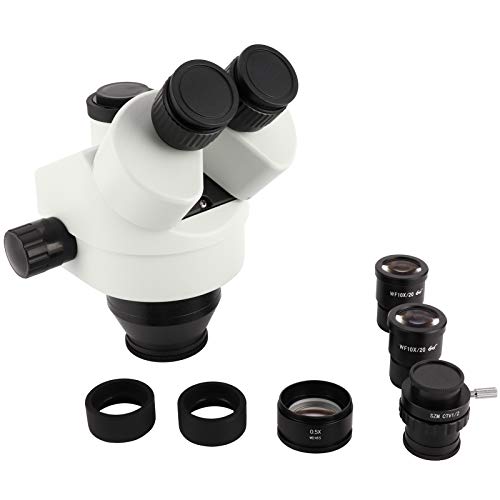 Microscopio trinocular Cocoarm 7X-45X con zoom continuo y oculares WF10X de campo amplio 6