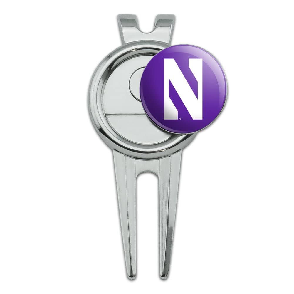 GRAPHICS & MORE Northwestern University Primary Logo Golf Divot Repair Tool and Ball Marker