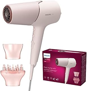 Philips Suszarka do włosów z serii 5000 z technologią ThermoShield, 3 ustawieniami temperatury i 2 ustawieniami prędkości, mocą suszenia 2300 W, BHD530/00, Kolor: Perłowy-brzoskwiniowy