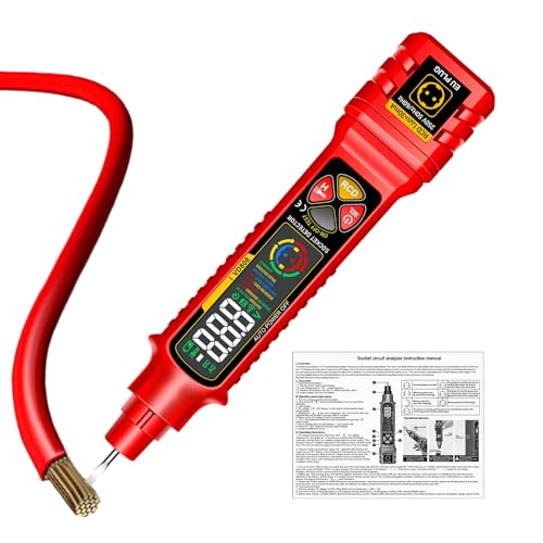 Analyseur de Circuit Électrique - Localisateur Traceur Intelligent avec Affichage LED et Lumière,Testeur de Disjoncteur 2-300V - pour Camping-car, Caravane, Maison, Électricité, Automobile et