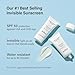 Melixir Airfit Invisible™ Sunscreen SPF 50, Broad Spectrum Korean Rice Sunscreen for Face, Hyaluronic Acid, Moisturizing Daily Protection for Sensitive Skin, No White Cast, Waterproof (1.7fl.oz./50ml)