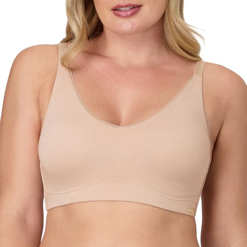 Bali Wireless, Cotton Collection Full-Coverage Bra for Women, Moisture-Wicking, Convertible Straps