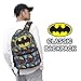 DC Comics Kids Batman Backpack - Batman, Superman, The Joker Superhero Bookbag for Boys Girls Toddlers and Adults - Laptop and Lunchbox Compatible School Bag (Batman Black)