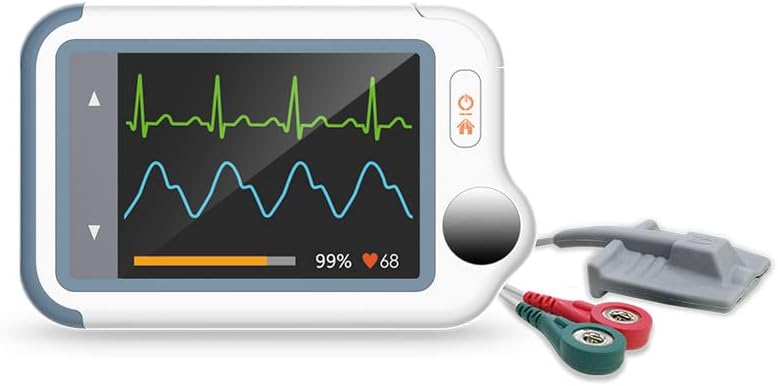 ViATOM Checkme Lite Plus Heart Monitor, ECG Monitor with Pulse Oximeter, 20s Simultaneous ECG and SpO2 Recording, Baby Oximeter, Bluetooth Portable Mobile ECG for iOS and Android App Home Use