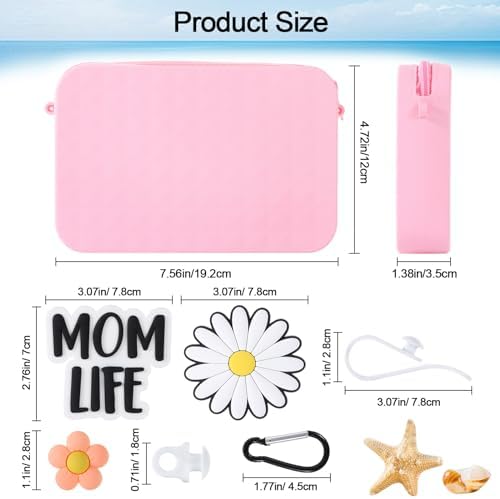 Bogg Bag Accessories Summer Beach Themed Rubber Decorative Insert Charms 6Pcs Keychain Hooks Accessories 14-16mm