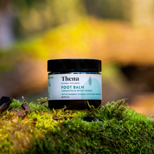 THENA Tree Oil Antifungal Cream Extra Strength Athletes Foot Balm Repair Dry Skin Cracked Feet & Heel Itch Relief Toenail Fungus Treatment Callus Ringworm For Humans Best Natural Anti Fungal Foot Care - Thumbnail 2