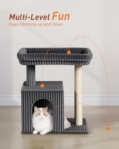 Árbol para Gatos Grande 22.8" con Rascador y Condo miniatura 6