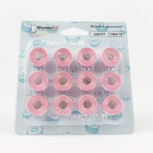 WonderFil, Specialty Threads, DecoBob, Pre-wound Bobbins, Class 15 - Soft Pink